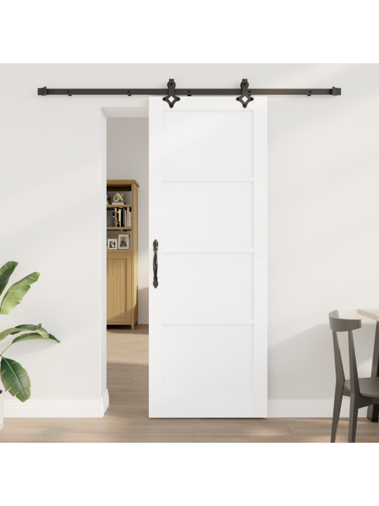 Vidaxl posuvné dveře s instalační sadou bílá 78x211 cm z masivního borovicového dřeva, vidaxl interiérové dveře "orkdal" bílá 78x211x4 cm z masivního borovicového dřeva