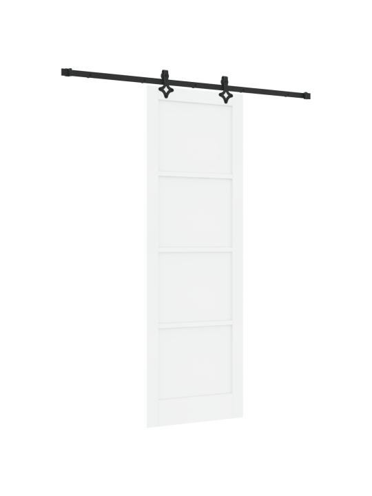 Posuvné dveře s příslušenstvím sada bílá 78x232 cm masivní dřevo borovice