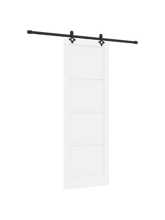 Posuvné dveře se sadou hardwaru bílá 83x232 cm masivní dřevo borové
