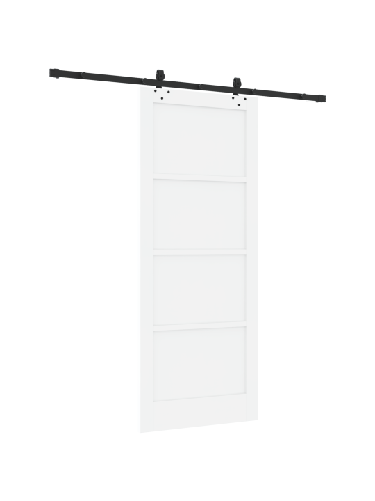 Posuvné dveře s kovařením, bílá, 86x211 cm, masivní dřevo borovice, interiérové dveře 'orkdal', bílá, 86x211x4 cm, masivní dřevo borovice