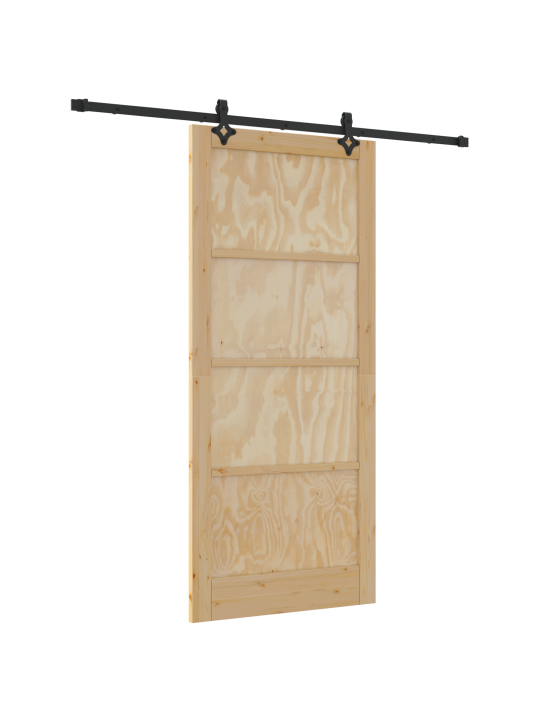 Posuvné dveře s posuvným mechanismem 93x211 cm masivní dřevo borovice, vnitřní dveře "orkdal" 93x211x4 cm masivní dřevo borovice