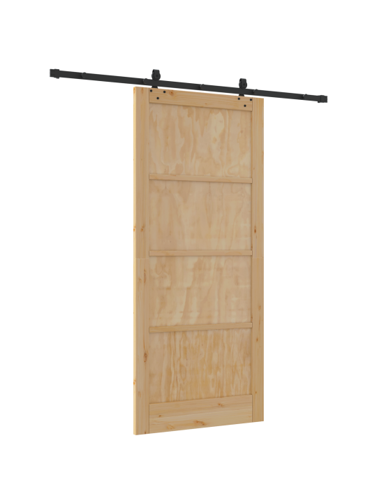 Posuvné dveře s posuvným mechanismem 93x211 cm masivní dřevo borovice, vnitřní dveře "orkdal" 93x211x4 cm masivní dřevo borovice