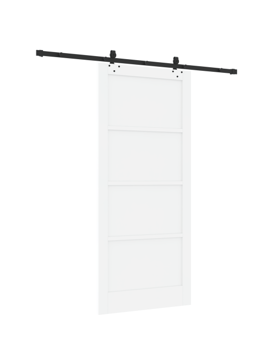 Posuvné dveře se sadou hardware bílá 93x211 cm masivní dřevo borovice, interiérové dveře 'orkdal'bílá 93x211x4 cm masivní dřevo borovice