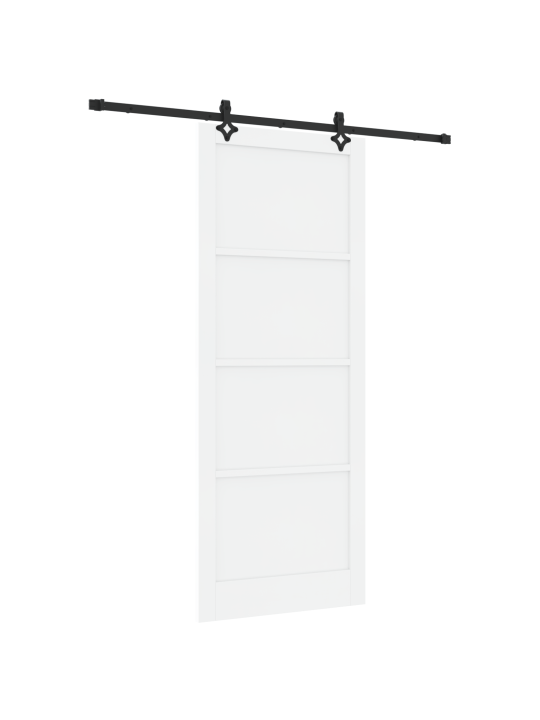 Posuvné dveře s hardwarem bílá 93x232 cm masivní dřevo borovice, interiérové dveře 'orkdal'bílá 93x232x4 cm masivní dřevo borovice