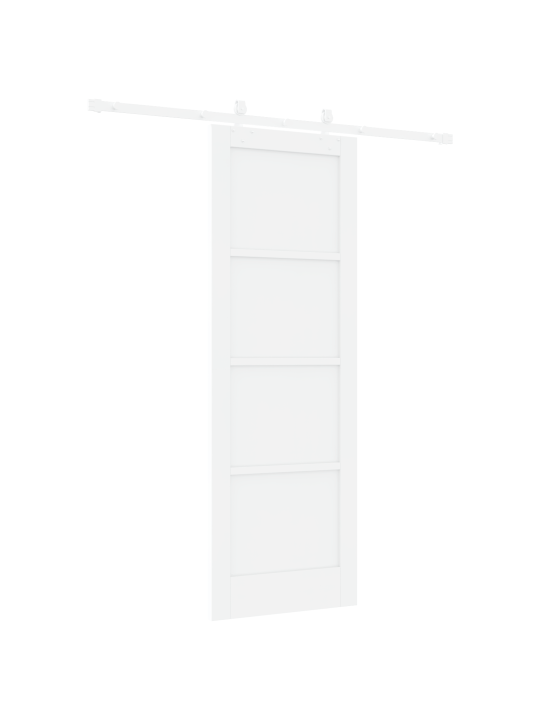 Posuvné dveře s kovaním bílá 73,5x211 cm solidní dřevo borovice, interiérové dveře "orkdal" bílá 73,5x211x4 cm solidní dřevo borovice