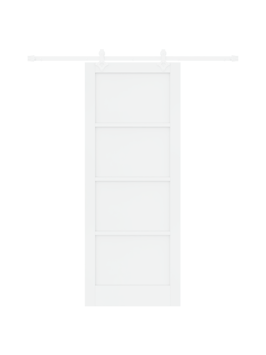 Posuvné dveře s kovaním bílá 83x211 cm pevné borové dřevo, vnitřní dveře "orkdal" bílá 83x211x4 cm pevné borové dřevo