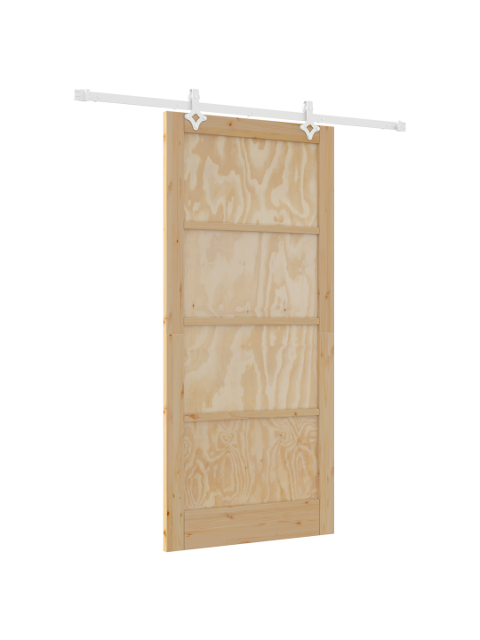 Posuvné dveře se sadou kování 93x202 cm masivní borové dřevo