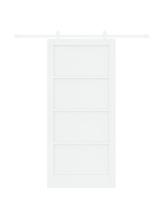 Posuvné dveře s hardwarem bílá 93x202 cm masivní dřevo borové, interiérové dveře “orkdal” bílá 93x202x4 cm masivní dřevo borové