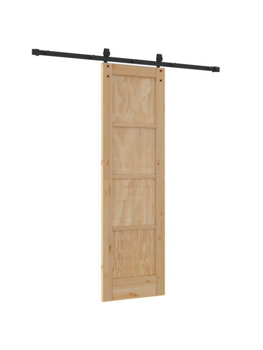 Posuvné dveře s hardwarovou sadou 61x198.5 cm masivní borové dřevo
