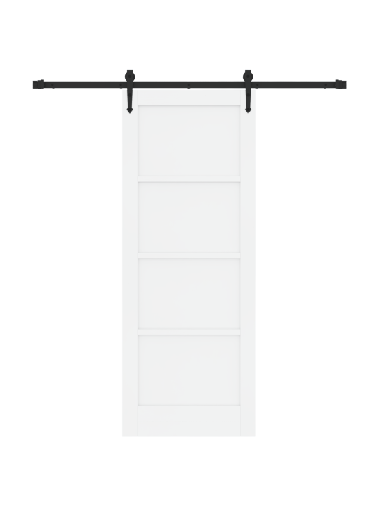 Posuvné dveře s hardwarem bílá 78x202 cm solidní dřevo borovice, interiérové dveře 'orkdal'bílá 78x202x4 cm solidní dřevo borovice