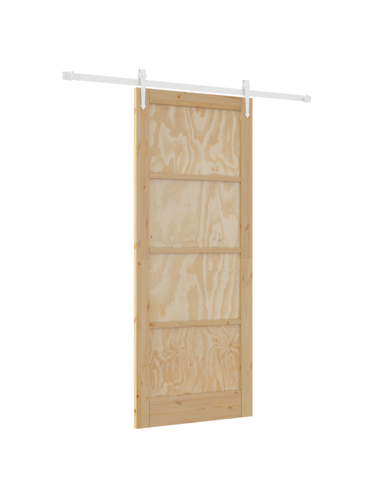 Posuvné dveře se soupravou hardwaru 86x211 cm z borovice, interiérové dveře 'orkdal'86x211x4 cm z borovice