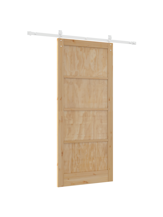 Posuvný dveře s hardwarovou sadou 93x211 cm masivní dřevo borovice, interiérový dveře 'orkdal'93x211x4 cm masivní dřevo borovice