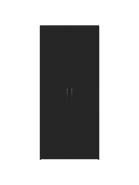 Skříň na boty černá 80x35,5x180 cm zpracované dřevo