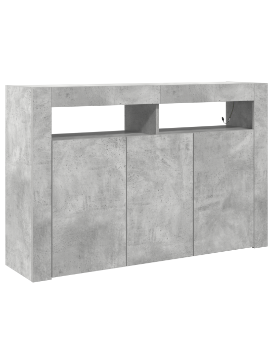 Komoda betonově šedá dřevěný materiál 116 x 30 x 75 cm