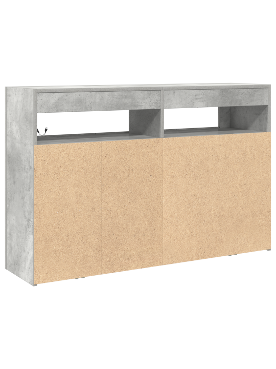 Komoda betonově šedá dřevěný materiál 116 x 30 x 75 cm
