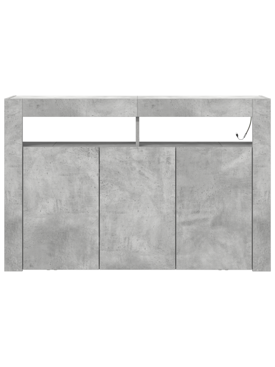 Komoda betonově šedá dřevěný materiál 116 x 30 x 75 cm