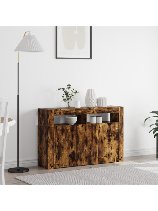 Skrinka kouřový dub inženýrské dřevo 116 x 30 x 75 cm