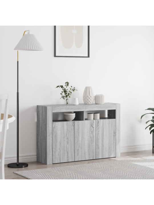 Kredenc šedý sonoma laminát 116 x 30 x 75 cm kredenc