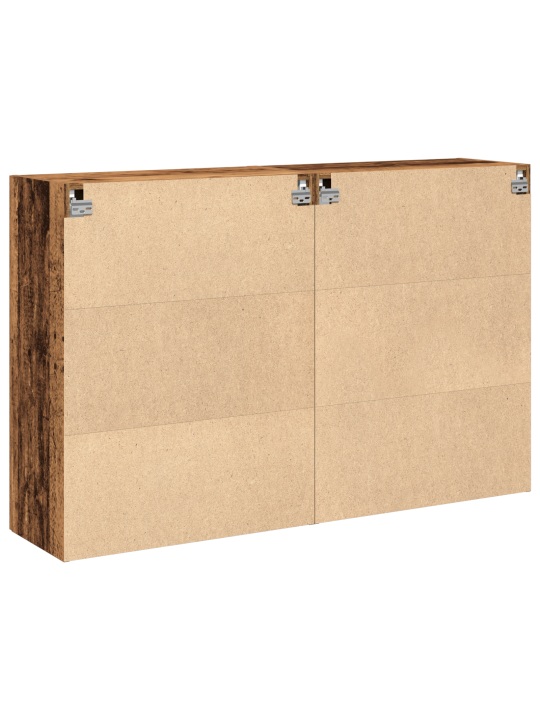 Nástěnné skříně 2 kusy staré dřevo 69,5x34x90 cm konstruované dřevo