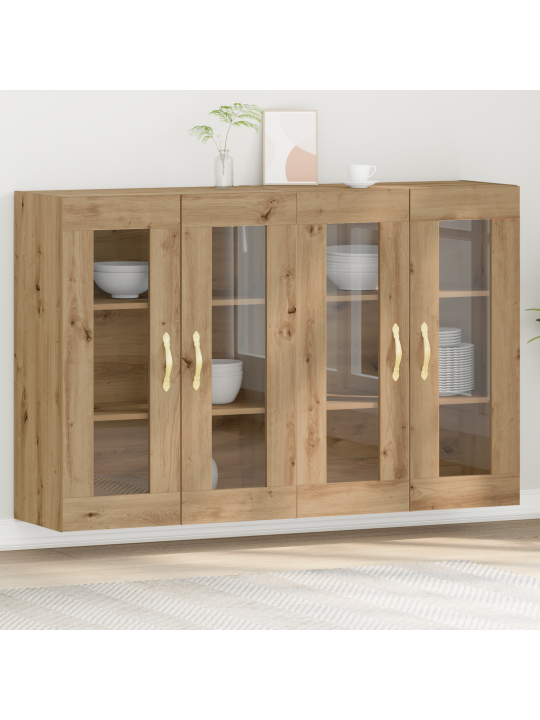 Nástěnné skříňky 2 ks ušlechtilý dub 69,5x34x90 cm kompozitní dřevo