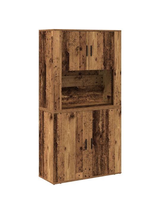 Highboard staré dřevo 80x33x150 cm inženýrské dřevo