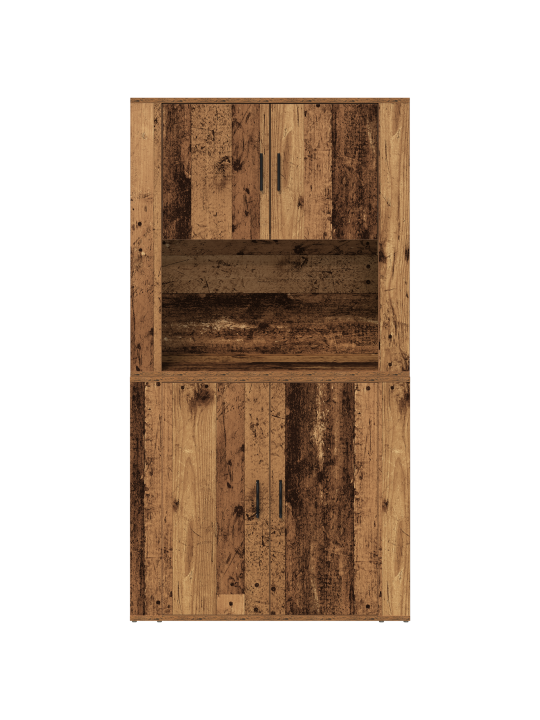 Highboard staré dřevo 80x33x150 cm inženýrské dřevo