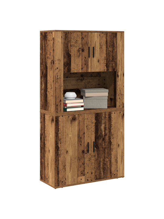 Highboard staré dřevo 80x33x150 cm inženýrské dřevo