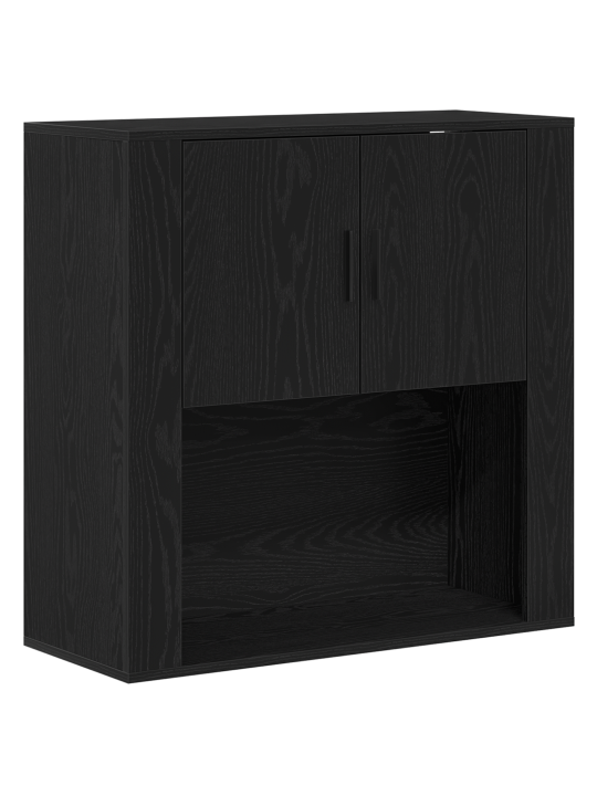 Highboard černý dub 80x33x150 cm kompozitní dřevo