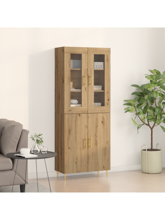 Vitrína artisan oak 69.5x34x180 cm inženýrské dřevo