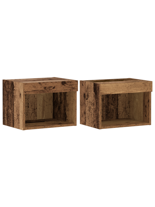 Floating shelf 2 ks staré dřevo 40x28.5x40 cm inženýrské dřevo