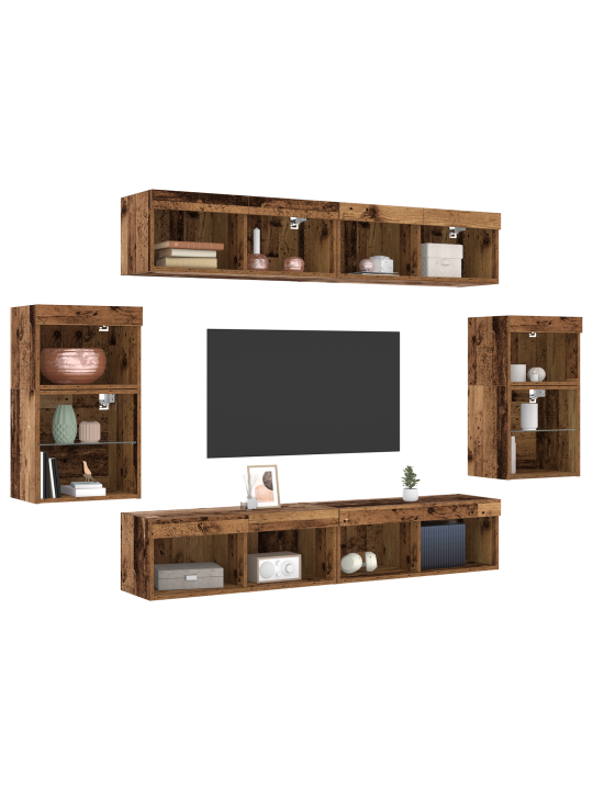 Floating shelf 2 ks staré dřevo 40x28.5x40 cm inženýrské dřevo