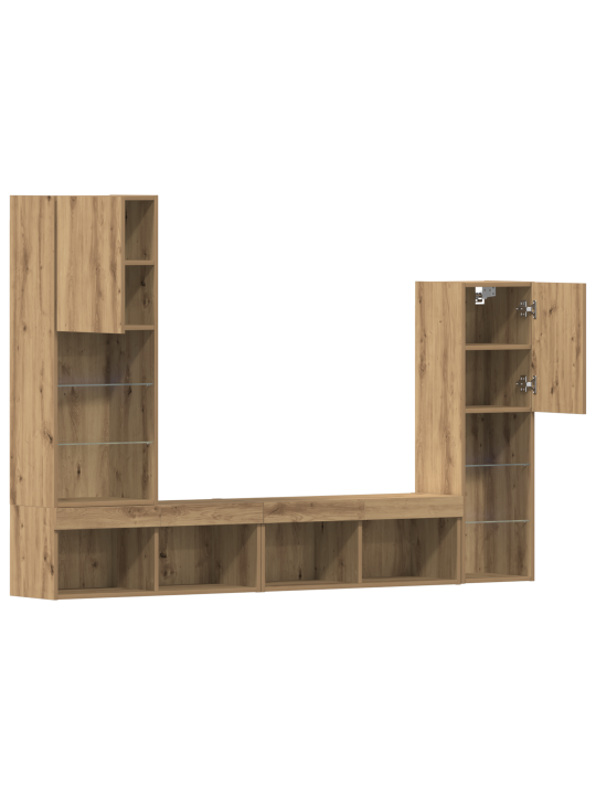 Tv skříň s led osvětlením umělecký dub 40,5x30x102 cm