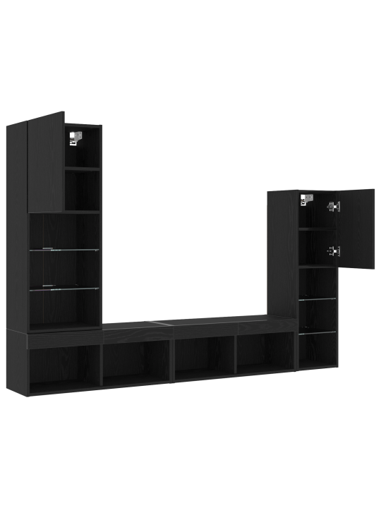 Led tv skříň černý dub 30.5x30x102 cm umělá dřeva