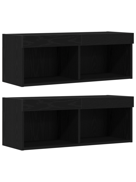 Led tv skříň černý dub 30.5x30x102 cm umělá dřeva