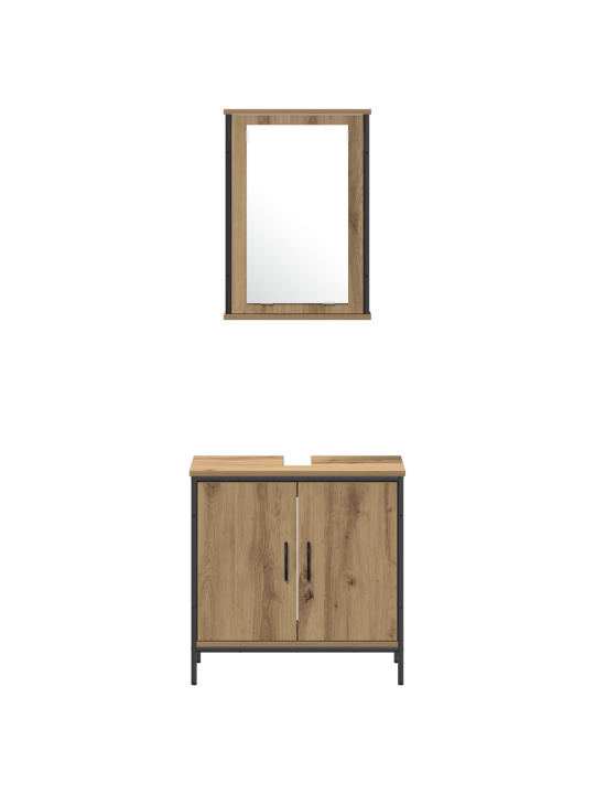 Sada koupelnového nábytku 3 kusy artisan oak z umělého dřeva