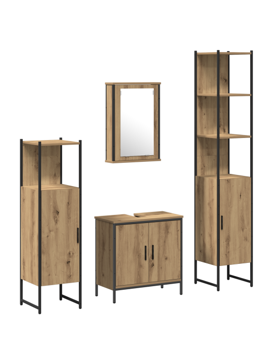 4dílná souprava koupelnového nábytku artisan oak z umělého dřeva