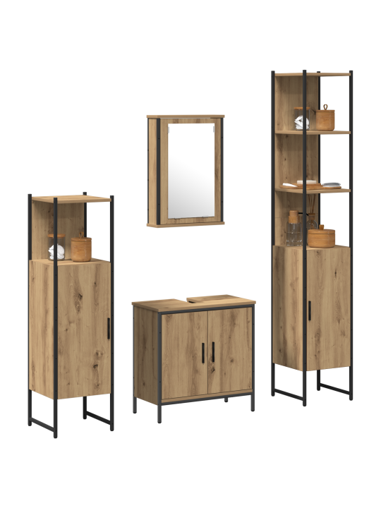 4dílná souprava koupelnového nábytku artisan oak z umělého dřeva