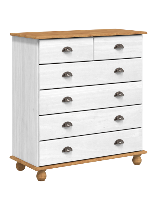 Hutch 'askim'bílý 91x40x199.5 cm masivní dřevo borovice