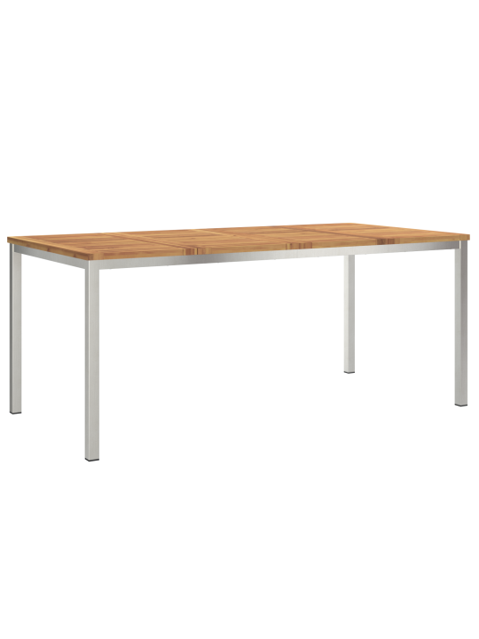 Vidaxl 7dílná zahradní jídelní sada z masivního akáciového dřeva, vidaxl venkovní jídelní stůl 180x90x75 cm z masivního akáciového dřeva