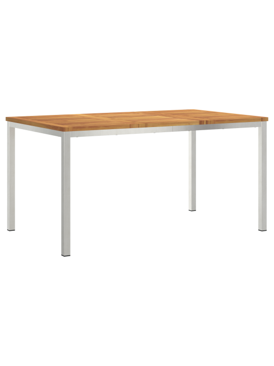 Zahradní jídelní set 5dílný z masivního dřeva akácie, venkovní jídelní stůl 150x90x75 cm z masivního dřeva akácie