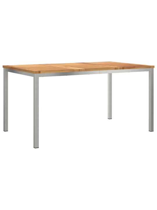 Zahradní jídelní set 5 kusů z masivního teaku, venkovní stůl 150x90x75 cm z masivního teaku