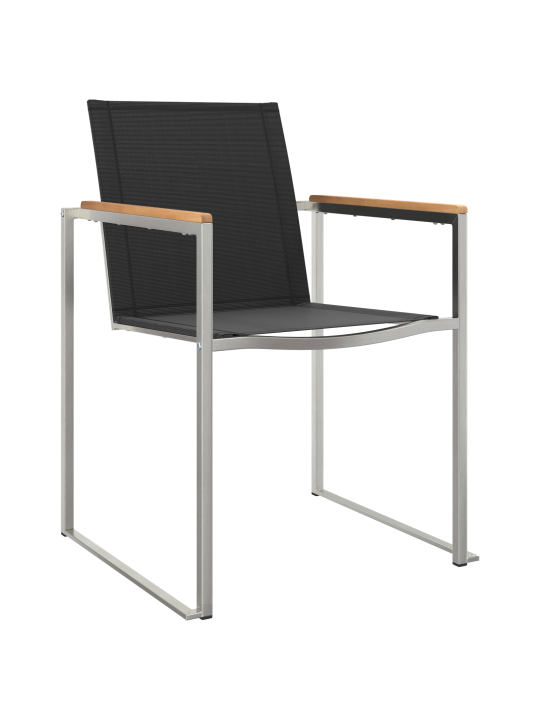 Zahradní jídelní set 5 kusů z masivního teaku, venkovní stůl 150x90x75 cm z masivního teaku