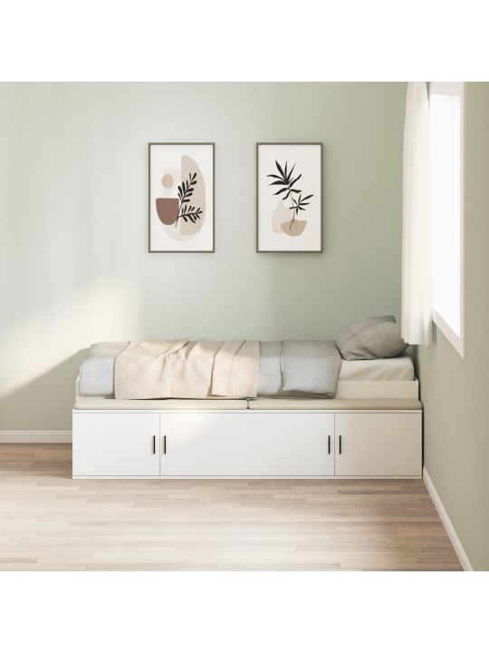 Úložný rám postele bílá 100x200 cm