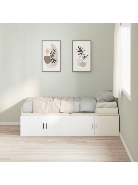 Úložný rám postele bílý 90x200 cm