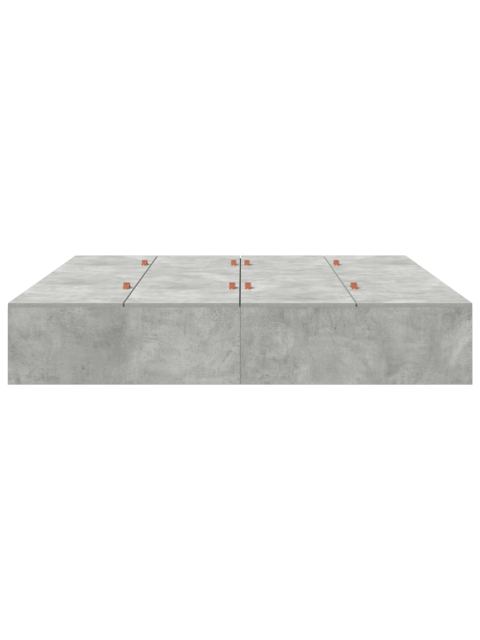 Rám postele s úložným prostorem betonově šedý 200x200 cm