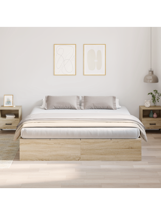Rám postele s úložným prostorem sonoma oak 180x200 cm