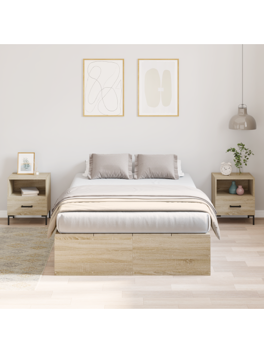 Rám postele s úložným prostorem sonoma oak 120x190 cm