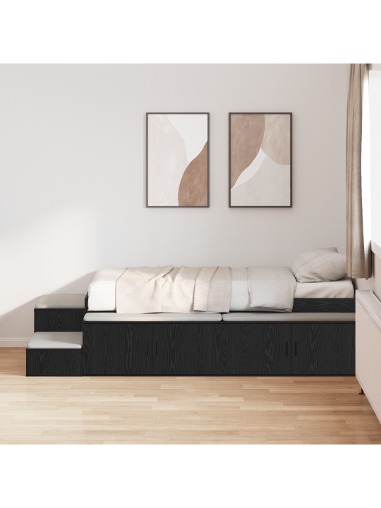 Úložný rám postele černý dub 75x190 cm