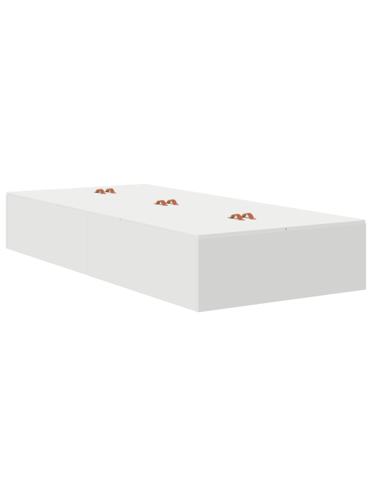 Rám postele s úložným prostorem bílá 100x200 cm
