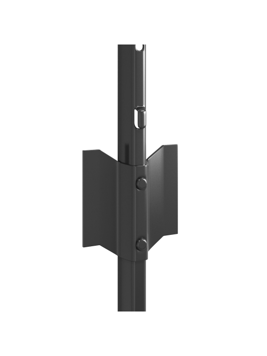 Sloupky plotu 22 ks u-kanálové šedé 80 cm ocelové